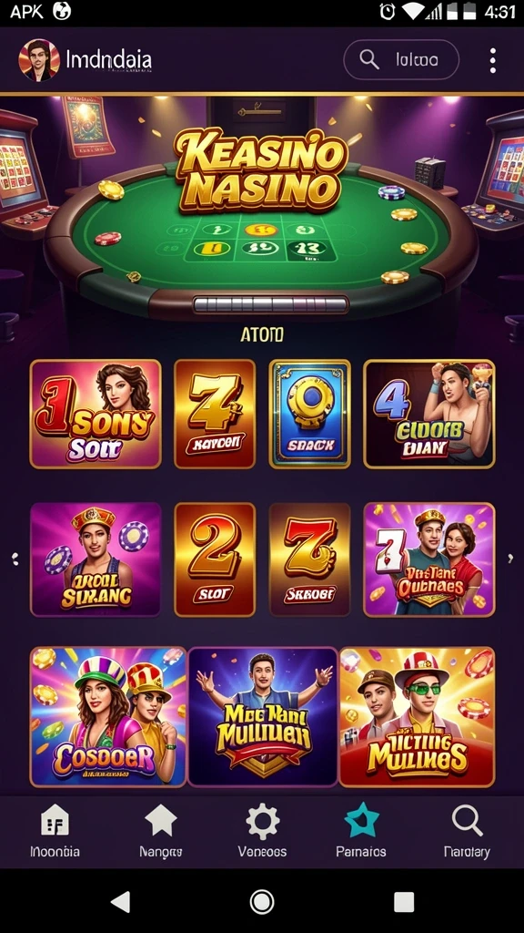 Screenshot menampilkan berbagai pilihan permainan yang tersedia.