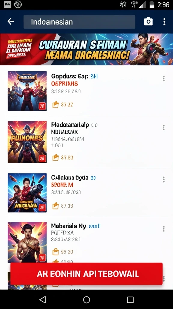 Tampilan antarmuka aplikasi yang menarik dan user-friendly.