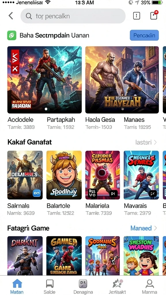 Fitur chat untuk berinteraksi dengan pemain lain.