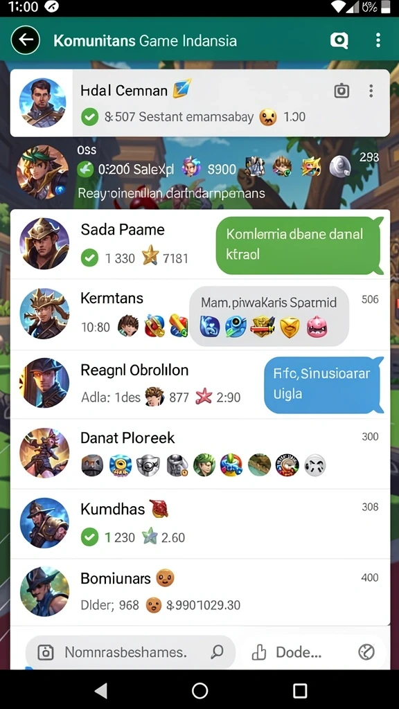 Tampilan karakter dengan desain kreatif.
