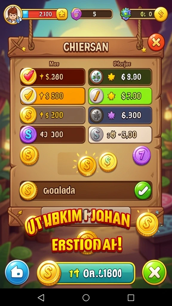 Pengaturan karakter yang dapat disesuaikan sesuai keinginan.