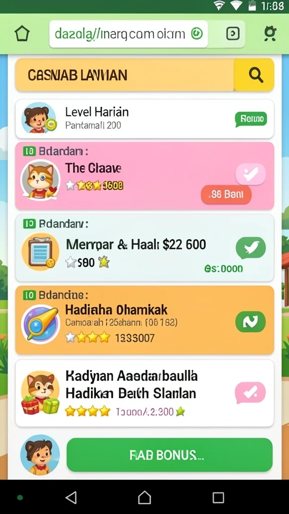 Tampilan awal permainan yang menarik.