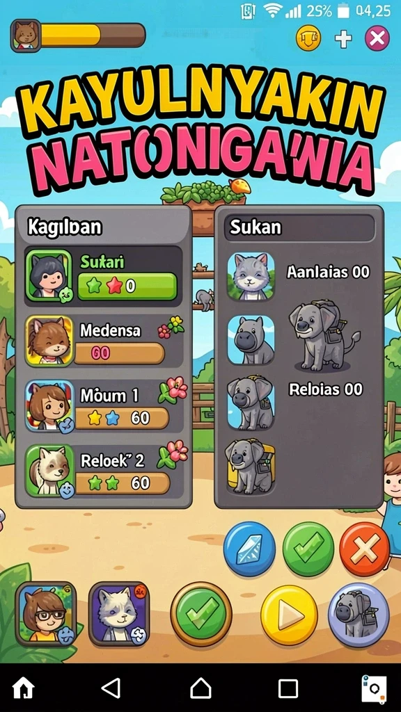 Skenario permainan yang dinamis dan menantang.