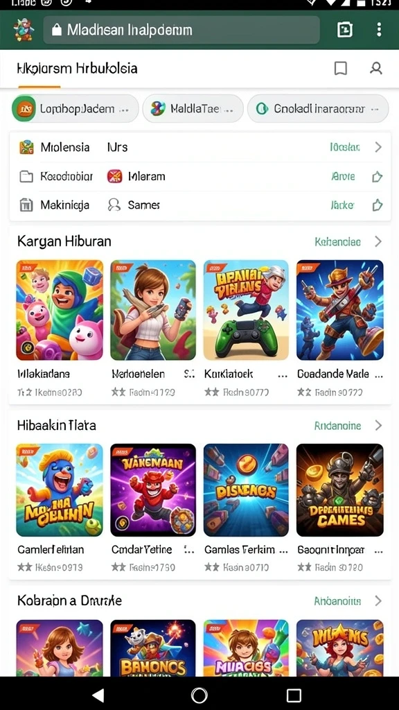 Tampilan grafik yang memukau dalam permainan.