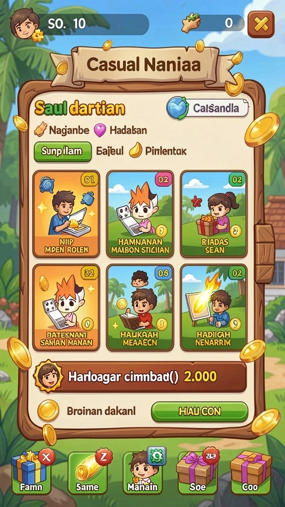 Berbagai tantangan menarik yang menanti setiap pemain.