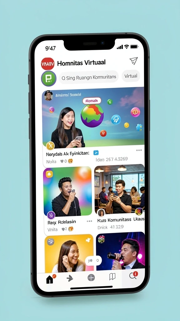 Tampilan awal yang menarik dan user-friendly.
