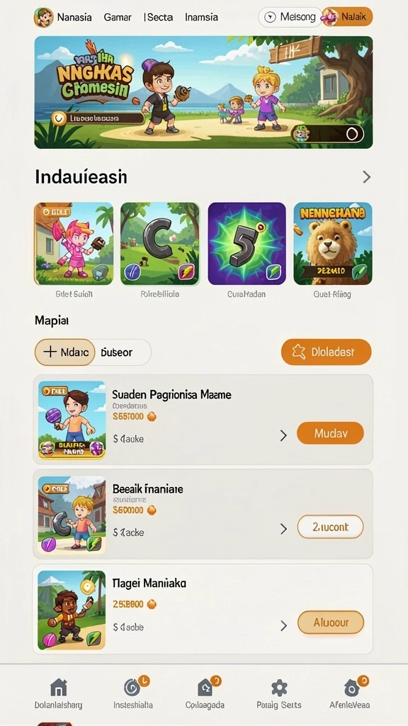Tampilan grafis yang menarik dan modern.