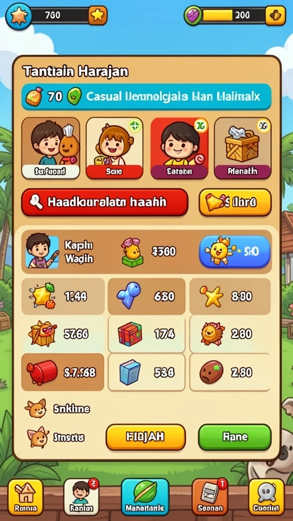 Tangkapan layar menunjukkan karakter utama dalam petualangan.