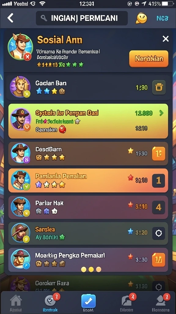 Interaksi multiplayer yang memungkinkan bermain bersama teman.